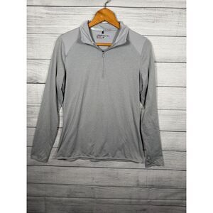 Nike Golf Dri Fit Quarter Zip Pullover Womens L Gray Long Sleeve #4560